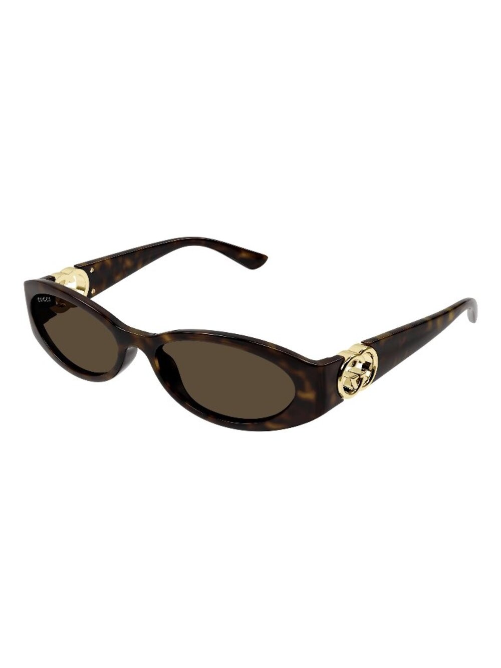 New Gucci Women's Sunglasses Havana Square Brown Lens Injected Frame GG1660S 002